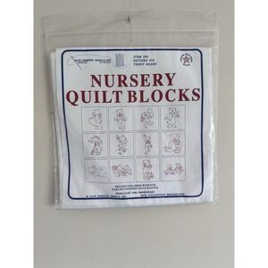 Quilt Nursery Blocks Jack Dempsey Sewing Teddy Bears 80s Lot Of 2
